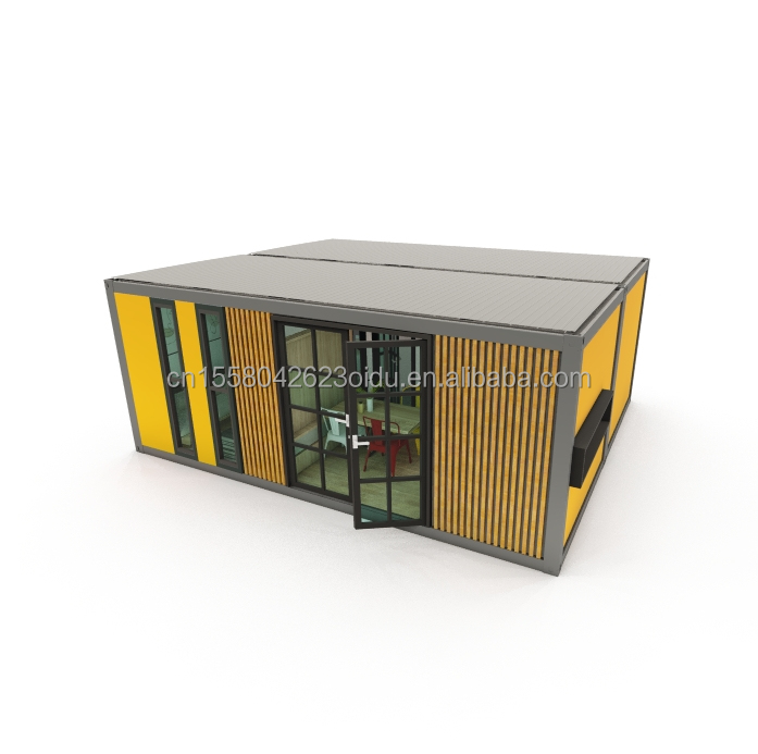 Galvanized Steel Bending 180g EU Modern 2 Bedroom Prefab Steel Expandable Container House Design for Mall Application