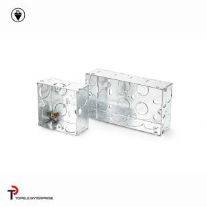 Quality Electrical Boxes / 2-Gang British Standard Metal Conduit Box with PVC , Switch Box wholesale