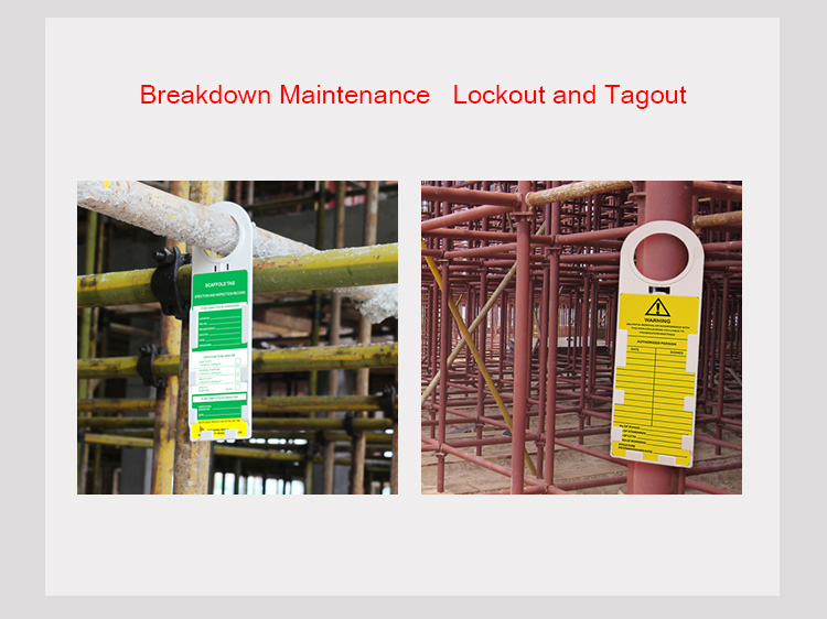 Adhesive Safety Warning Signs , Plastic Material Electrical Lockout Tags