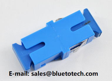 Blue Color Dust Cap Fiber Optic SC Adapter Flangeless SX SM For Network