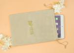 Silk Printing Logo Drawstring Gift Bags , Double Drawstring Velvet Gift Bag For