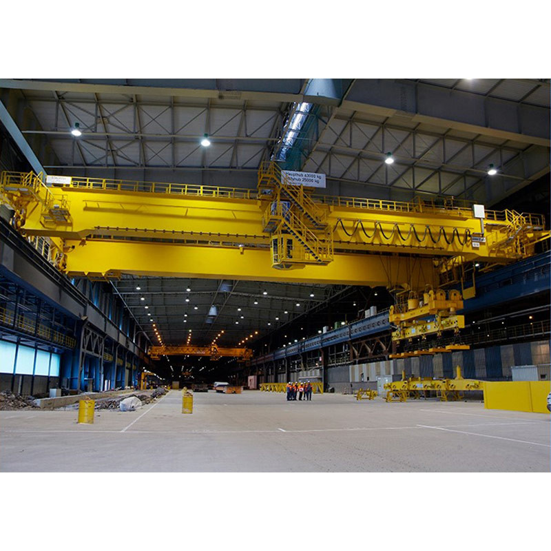 Custom 15 Ton Double Girder Overhead Crane With Haning Beam