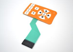 Quality PET / PC Material Embossed Metal Dome Membrane Switch Orange Color Printing wholesale