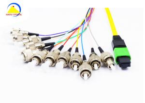 Quality 12F MPO Fiber Optic Ribbon Cable Female 12FC For FTTH FTTB wholesale