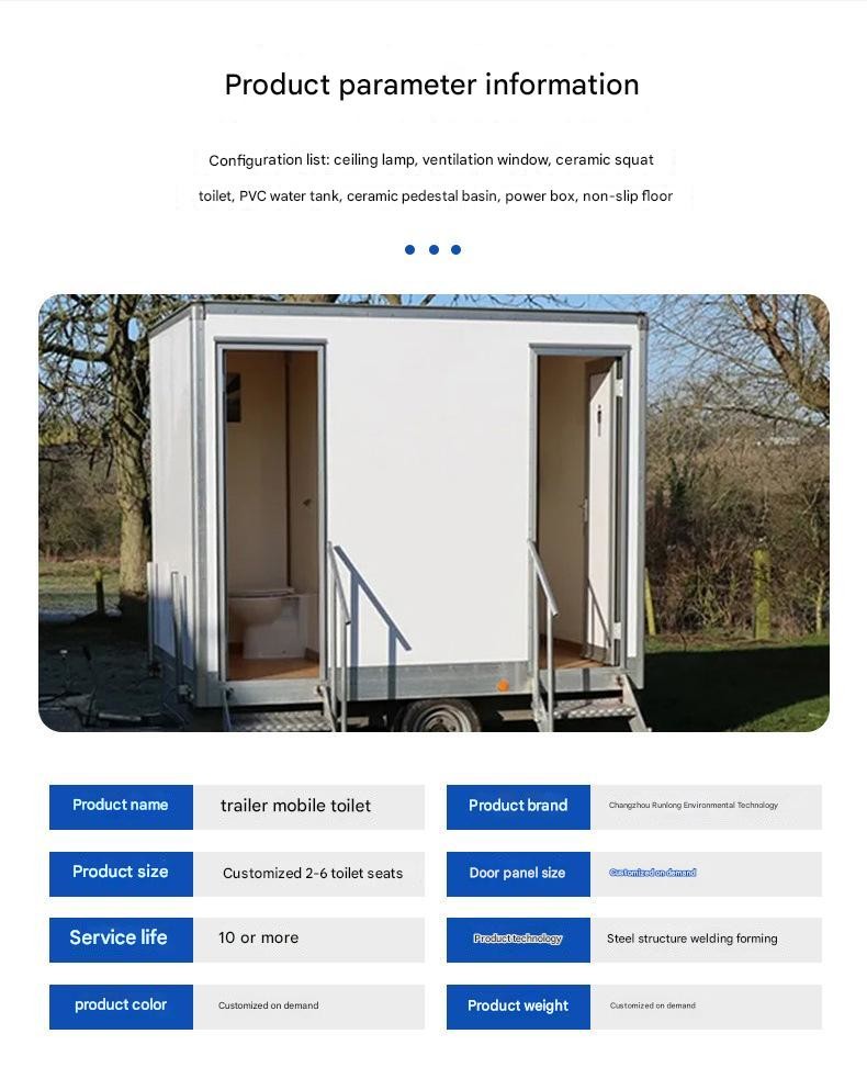 Steel Structure Mobile Toilet Designed for Scenic Spots and Environmental Protection