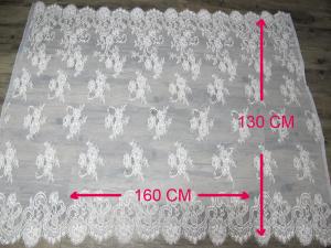 Quality 100% Nylon Eyelash Lace Trim With 130cm Width &amp; 160cm Length CY-HB0458 wholesale