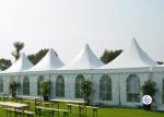 PVC Fabric Cover Aluminium Pagoda Tent Retardant 100 Km / H Wind Loading