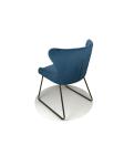 Blue Velvet 5.2KGS 810mm Armrest Upholstered Banquet Leisure Chair