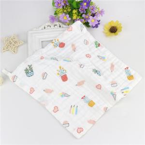 Quality Carded Cotton Muslin Face Washcloths For Baby Sensitive Skin 12'' X 12'' wholesale