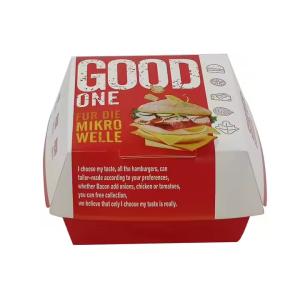 Quality Customized Fast Food Takeaway Packaging Box for Hamburger and French Fries wholesale