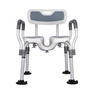 Quality Senior Friendly Bathroom Chair For Shower Adjustable Height Aluminium Bath Chair With Backrest wholesale