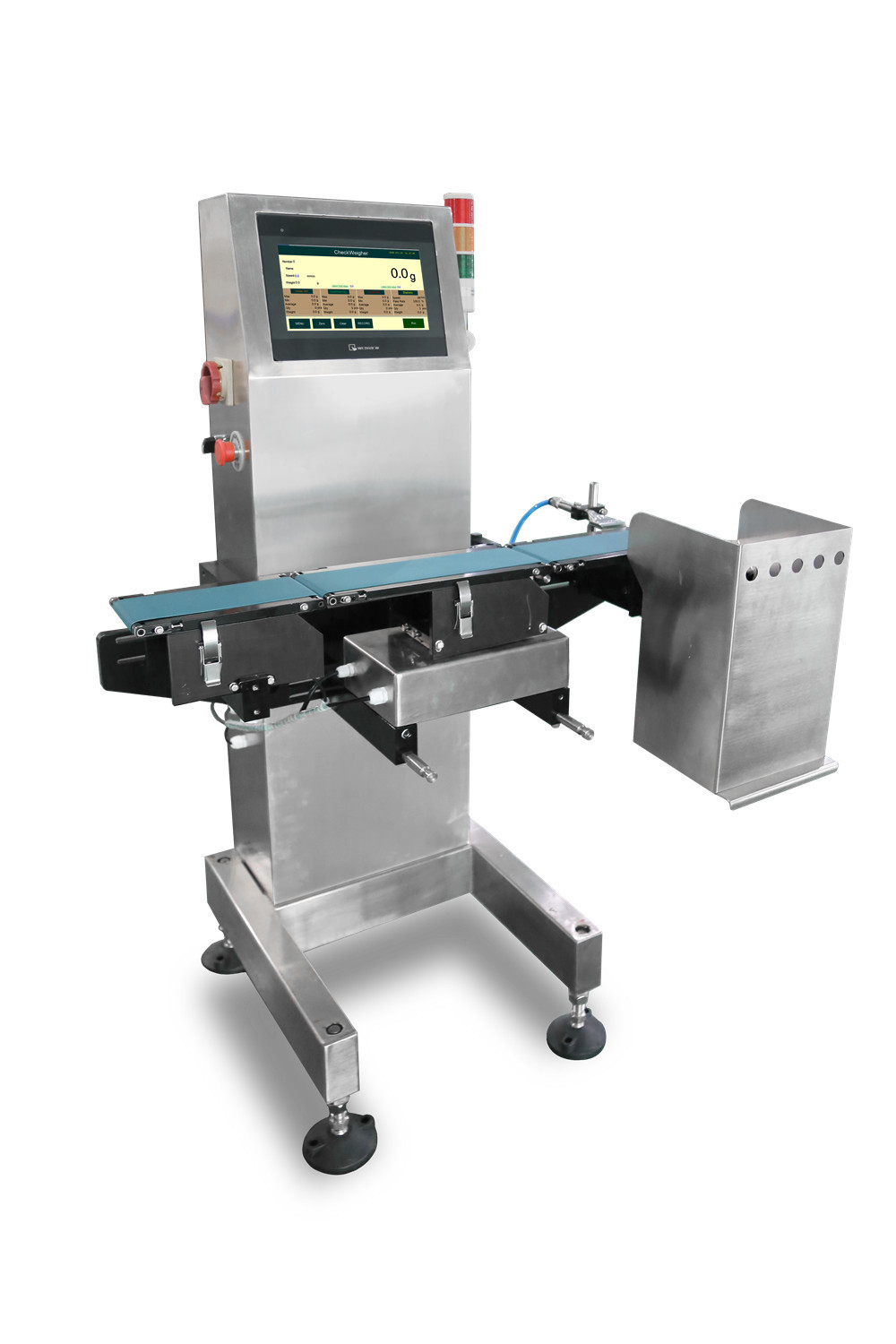 Industrial Online Check Weigher Machine 10g Accuracy 30 WPM Max Speed weight check