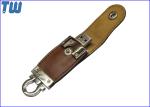 Leather Package 4GB Thumb Drive Memory Device 3D Debossed Logo