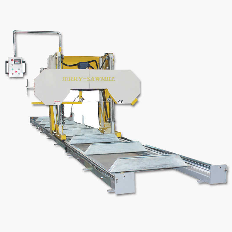 Woodworking Gas Diesel Electric Portable Wheels Trailer Sawmill Horizontal Bandsaw Machine