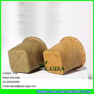 Quality LUDA kids art storage box natural seagrass straw beach towl basket wholesale