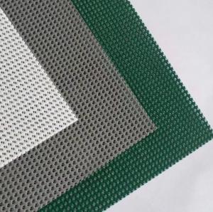 Quality White Black Yellow 100m/R PVC Coated Polyester Mesh Fabric Antistatic wholesale