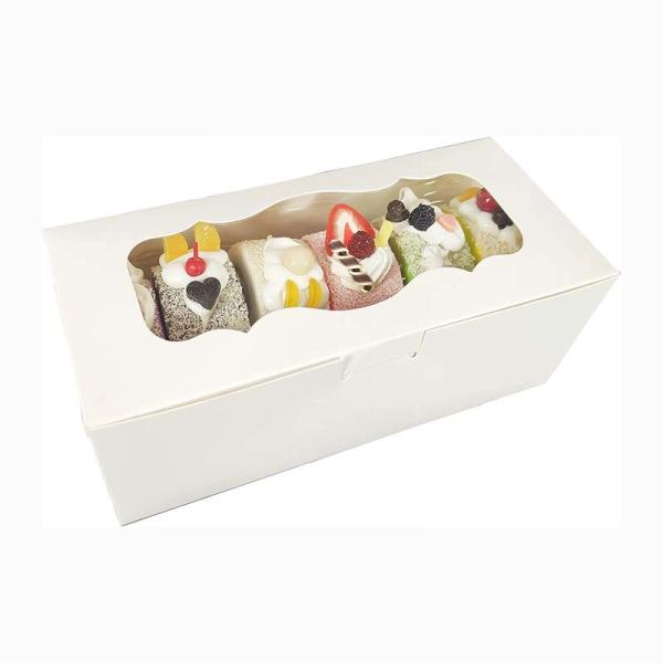 Customized White Paperboard Food Container Paper Box With UV Coating And
