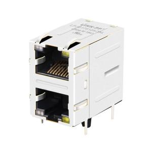 Quality LPJG17512AONL 10/100/1000 Base-T Tab Up Orange&amp;Green/Yellow LED 2X1 Port 8P8C RJ45 Magnetic Jack wholesale