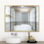 Customized LED Tempered Glass Bathroom Mirror 5mm Silvered