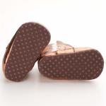Designer 2019 PU Leather Gold bright 0-18 months prewalker baby booties