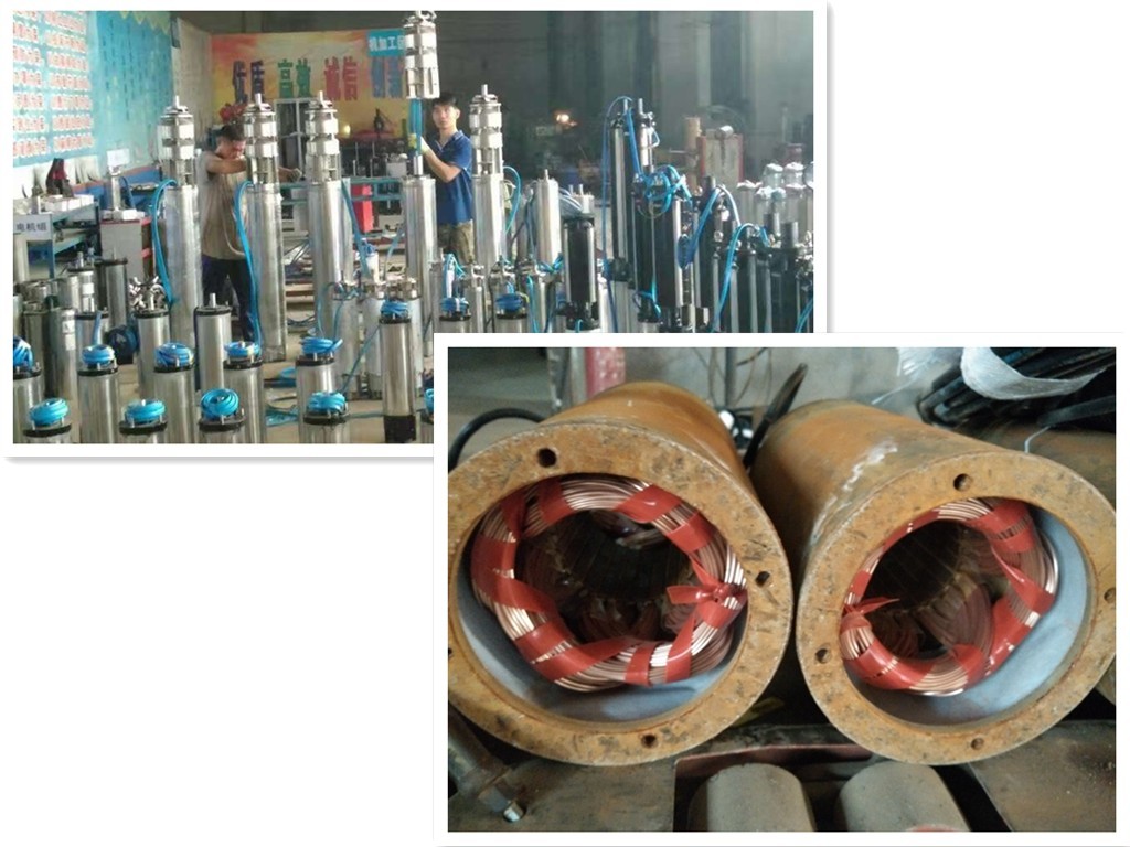 High Efficiency Horizontal Deep Well Submersible Pump 380 / 440 / 660 Voltage