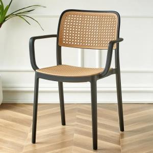 Quality Home Plastic Rattan Dining Chairs Stackable Plastic Dining Room Chairs wholesale