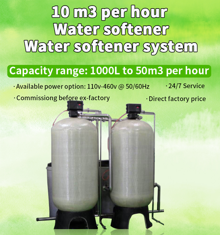100L/Hour Water Softener Treatment Systems 75% Recovery Efficiency