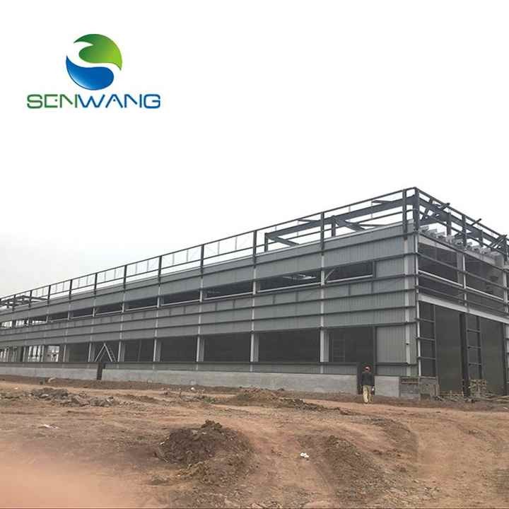 Quick Build Economical Prefabricated Steel Structure Workshop With Steel Base Cement Foundation