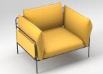 Steel Frame 280gsm Cushion Fabric Outdoor Sofa Set