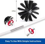 Nylon 1.3KG Chimney Cleaning Brush 40 Feet Flexible Dryer Vent Cleaning Brush