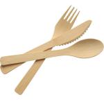100% Bamboo Forks Spoons Knives Cutlery Compostable Biodegradable Utensils Set