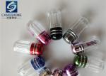 Red Cylindrical Empty Capsule Bottles 13mm Plastic