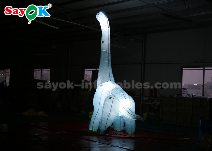 Oxford Fabric 4mH Inflatable Cartoon Characters Dinosaur With LED Light