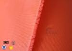 Orange 7.7oz 0.25mm Acrylic Coated Fibreglass Fabric Plain Weave Heat resistance