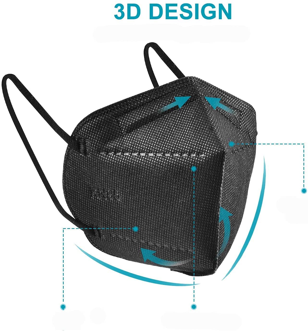 S&J 5 Layers Wholesales KN95 Disposable Respirator Face Dust Mask Indoor Personal Protection KN95 Mask Disposable Earloops