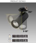 Rotatable Semi Recessed Spotlight Commercial Adjustable SpotLight