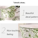 Porcelain Tea Cup And Saucer Set With Spoon French Vintage Floral Design 200ml