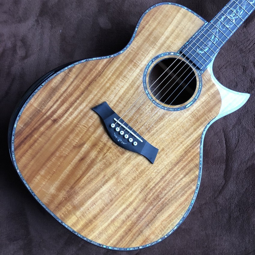 Custom 2021 New Style GPS14 with Angle Cut Corners Real abalone Inlay KOA Wood Acoustic Guitar