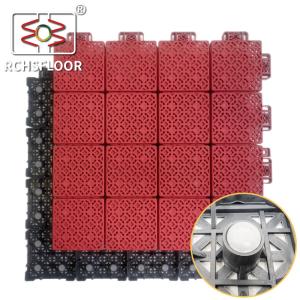 Quality PP Backyard Court Tiles T-RGS 340*340*18.1mm Outdoor Sports Tiles wholesale
