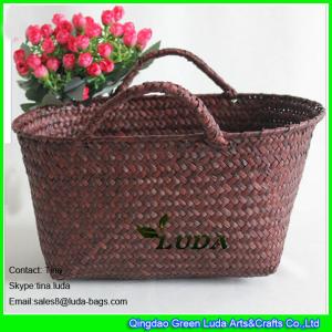 Quality LUDA large designer handbags colored seagrass straw hobo bags wholesale