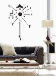 Modern Crystal Flower Designer Wall Sticker Clocks 10D015