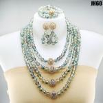 African Beads Jewelry Sets Senegal/ghana Wedding Handmade Jewelry Women's Golden