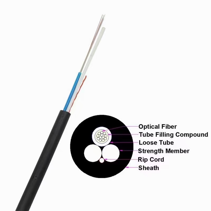 FRP Strength G657A2 Aerial Outdoor Communication Cable 120m Length
