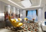 Removable Modern Striped Contemporary Wall Coverings for Bedding Room , 0.53*10M