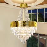 Led Crystal Chandelier For Living Dining Room Round Rectangle hotel lobby