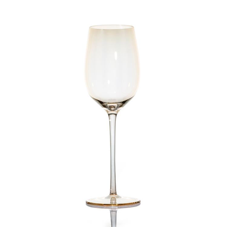 Factory Direct Selling Amber-Plated Crystal Glass Gift Champagne Wine Glass Set