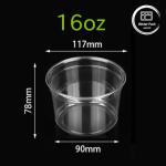 Round Salad Containers with Logo Printing 16oz (500ml) BPA-Free Leakproof 117mm