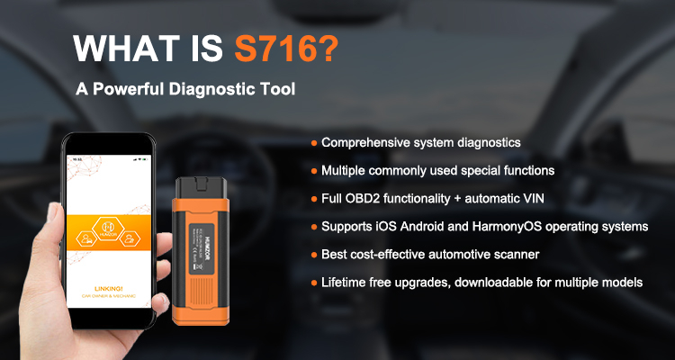 NexzDAS 716 Auto Diagnostic Tool Support OBD2 Functions And Automatic VIN Recognition