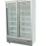 Double door glass door stainless steel air-cooled large capacity beverage