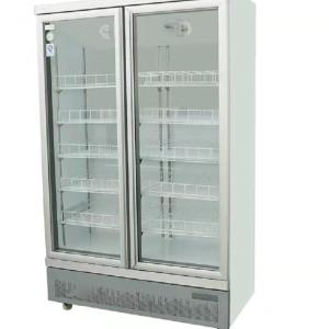 Quality Double door glass door stainless steel air-cooled large capacity beverage cabinet wholesale